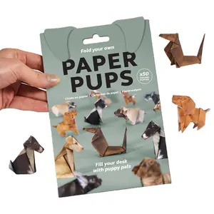 Foldable Paper Dog Origami Craft Kit - Assorted Cute Puppy Figures for Kids & Adults | Fun DIY Activity for Family Bonding, Rainy Day Play & Desk Decor | Simple Folding Steps for Adorable 3D Puppy Designs (Perfect for Craft Lovers & Animal Fans)