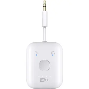 Connect air inflight bluetooth wireless audio transmitter adapter for up to 2 airpods other headphones works with all 35mm aux jacks on airplanes gym equipment tvs gaming consoles