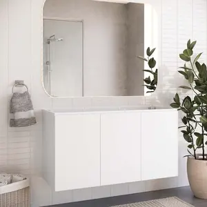 Modway Bryn 48" Wall-Mount Bathroom Vanity (Sink Basin Not Included) in White