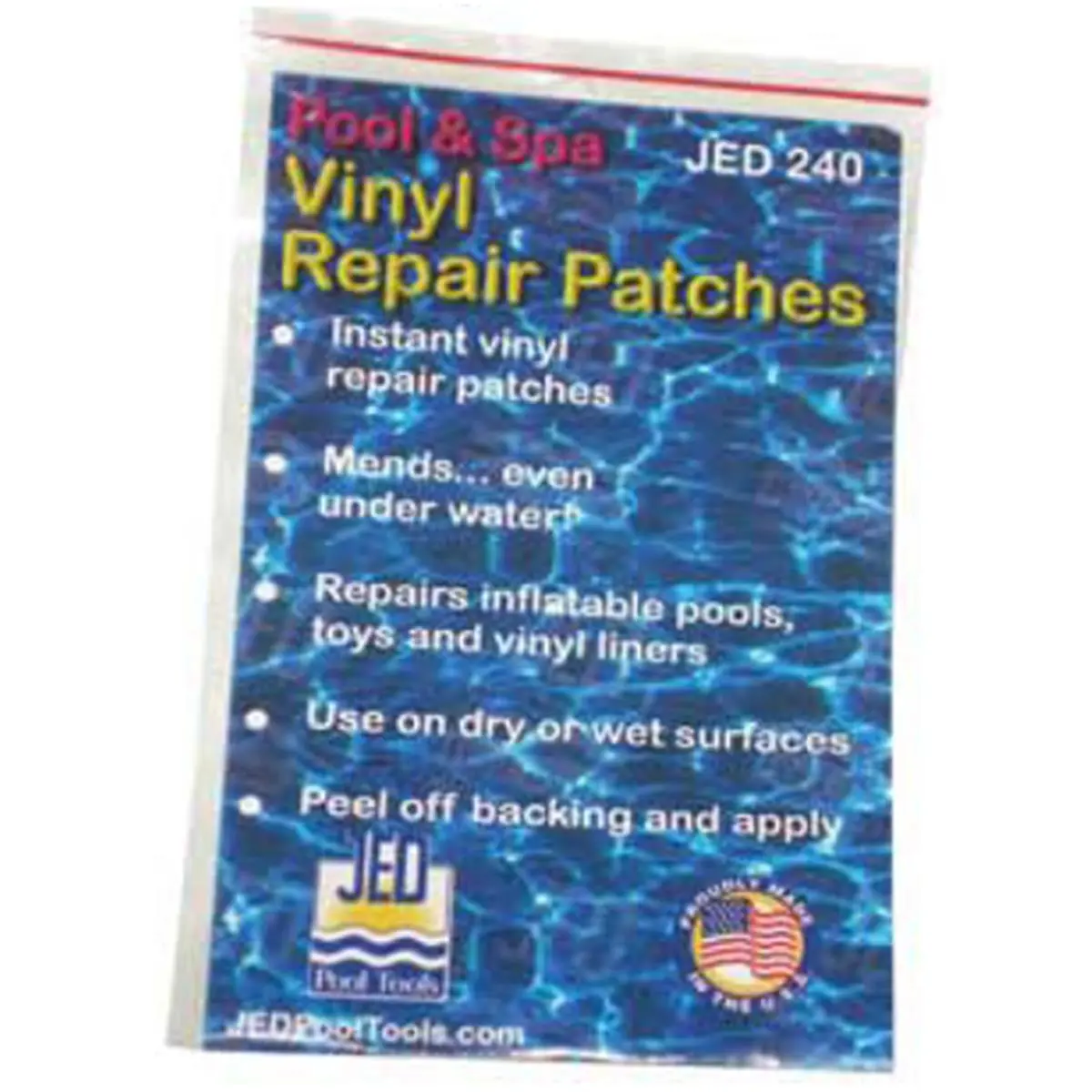 212 MAIN JED Pool Tools Peel-N-Patch Vinyl Repair Sealant, Vinyl Patch for Aquatic Fitness Equipment, Spa Use