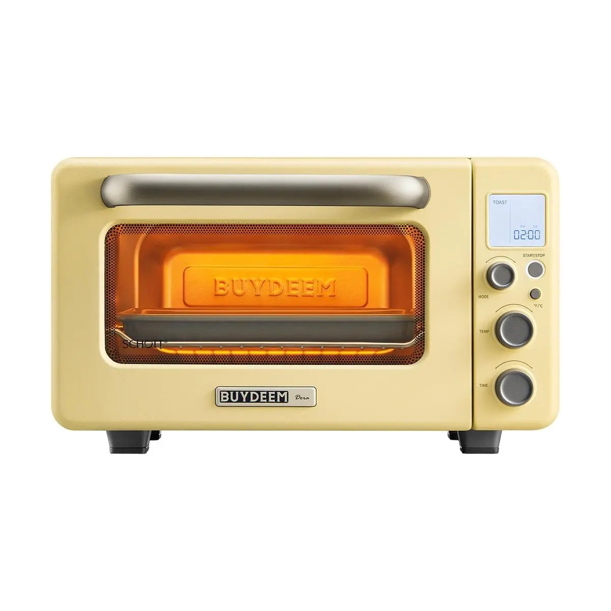 BUYDEEM T10MY 12L Mini Countertop Oven with Air Fryer, Rotisserie Chicken, Fermentation & Baking - Compact Kitchen Appliance