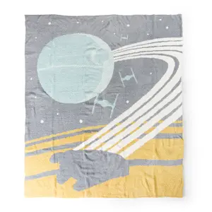 Jay Franco Disney Star Wars Death Star Battle 50x60 Feather Knit Throw