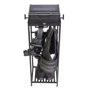 Tac Tower - Compact Police Gear Stand with Safe