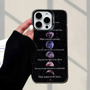 The Moon Pattern And Healing Message Design Is Perfect for Iphone 7, 8, 11, 12, 13, 14, 15, 16, And 17 Pro Max Cases, Featuring a Non-Slip Business Style, Ideal for Holiday Presents.