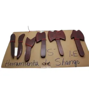 Shango Tools Set – Herramientas de Shango Handcrafted Wooden Tools for Santería Rituals and Offerings
