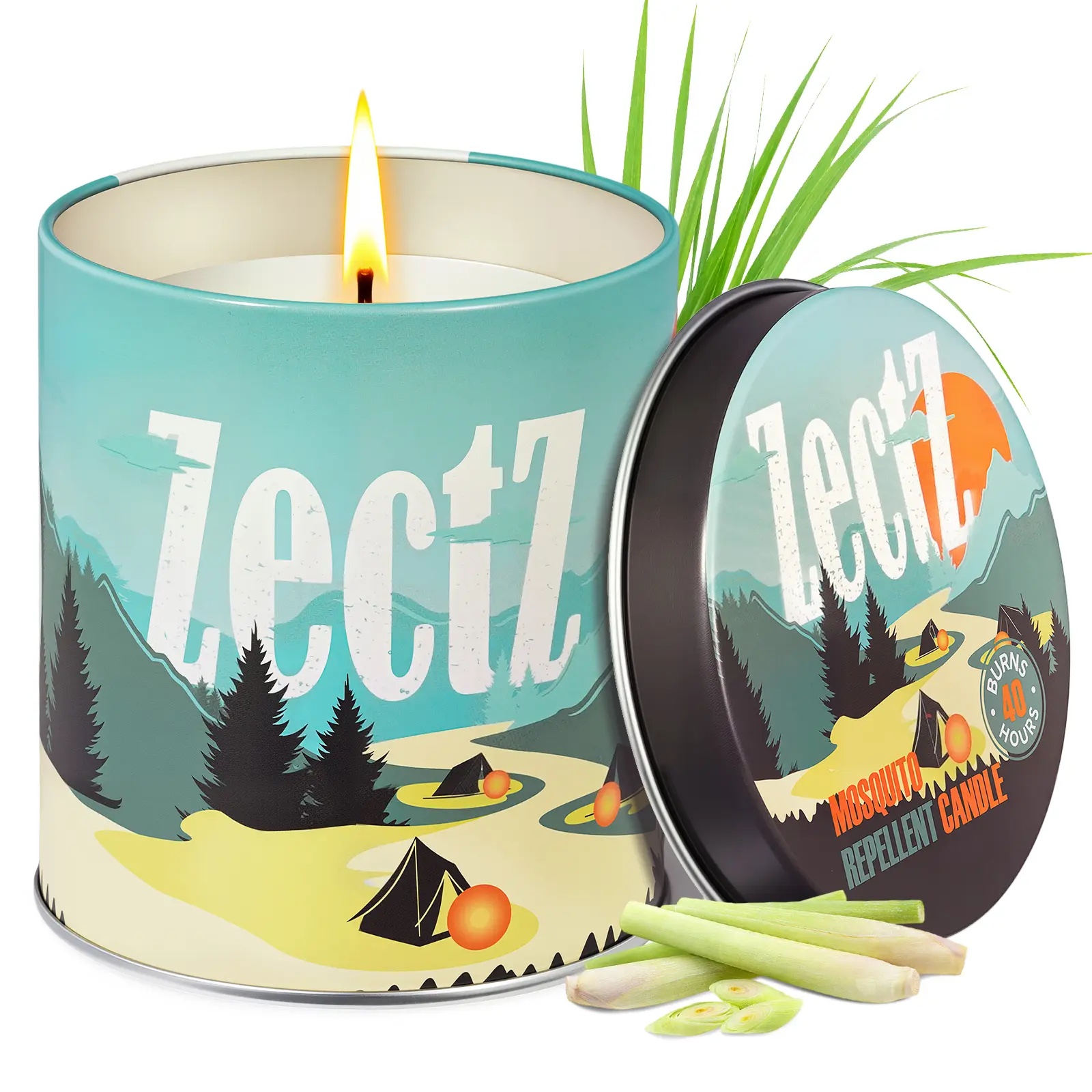 ZectZ Citronella Aroma Scent Candle, Outdoor-Indoor Home Decor & Home Supplies