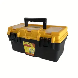 13in Hardware Toolbox, Plastic Thick Combination Suitcase, Electrician & Carpenter Tool Organizer, Electric Drill Storage Box, Tools Storage Organizer
