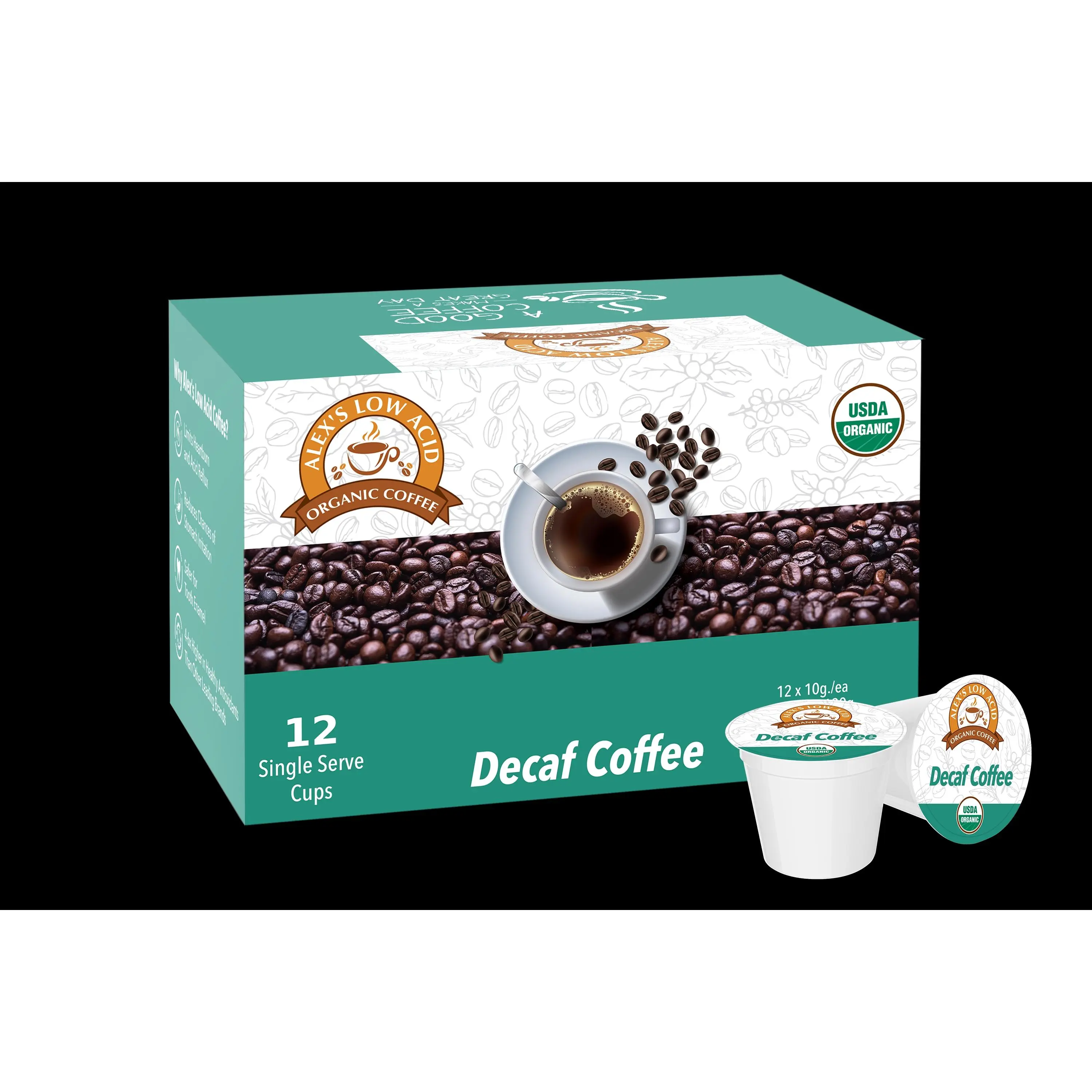 Alex's Low Acid Organic Coffee™ K-Cups - Decaf