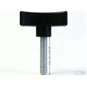 1/4"-20 Male Thread Wing Nut Knob, 2 Inch Diameter with 2 Inch Long Threaded Post, Pack of 10 for Lawn Mower, Woodworking Tools & Jigs, Clamps, Umbrella Base