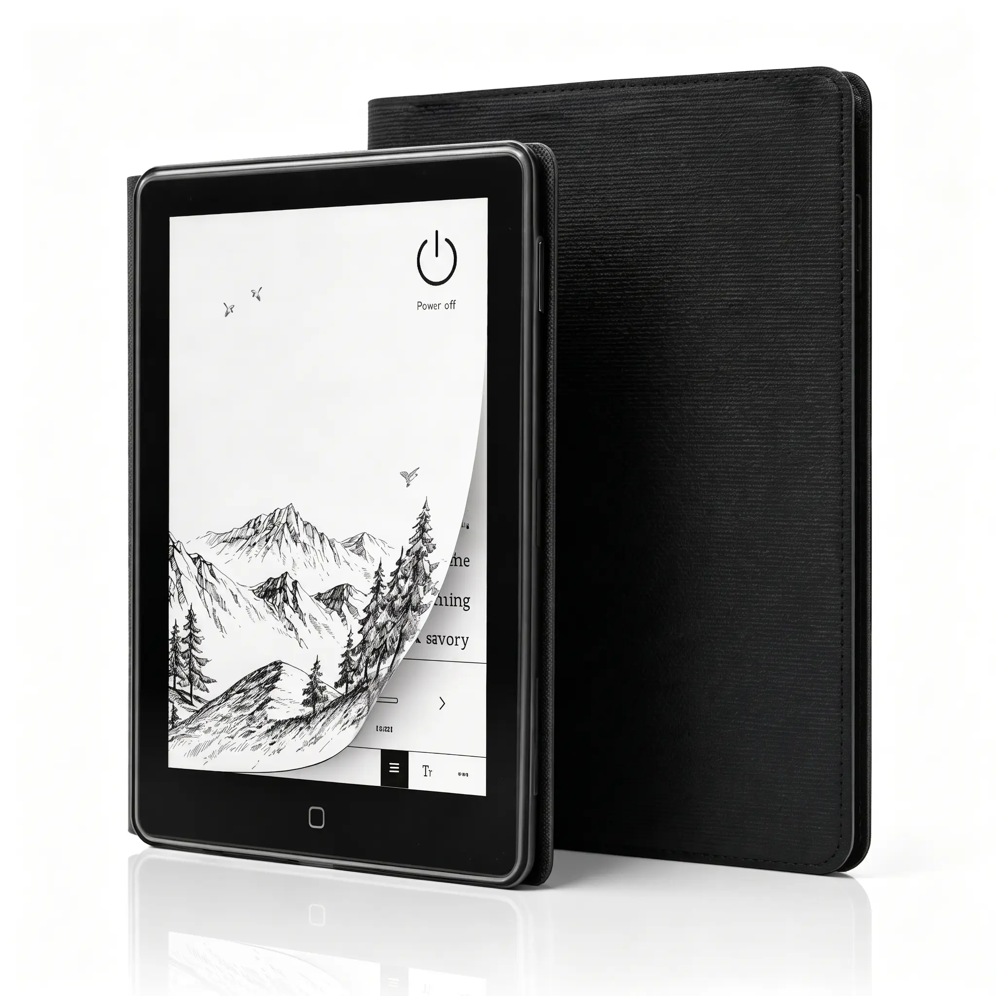Veidoo 6" Eye-Care E-Ink E-Reader,212PPI HD Screen,Adjustable Light,32GB,Android WiFi,3050mAh Battery,Slim 7mm Lightweight,Auto Sleep/Wake Black PU Cover,Supports EPUB PDF MOBI E-books Portable E-reader