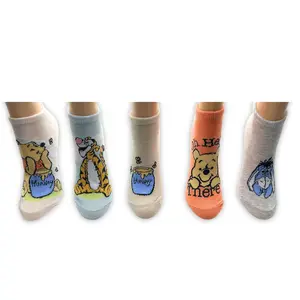 Winnie The Pooh Ladies' Set of 5 Character No-Show Sock Set