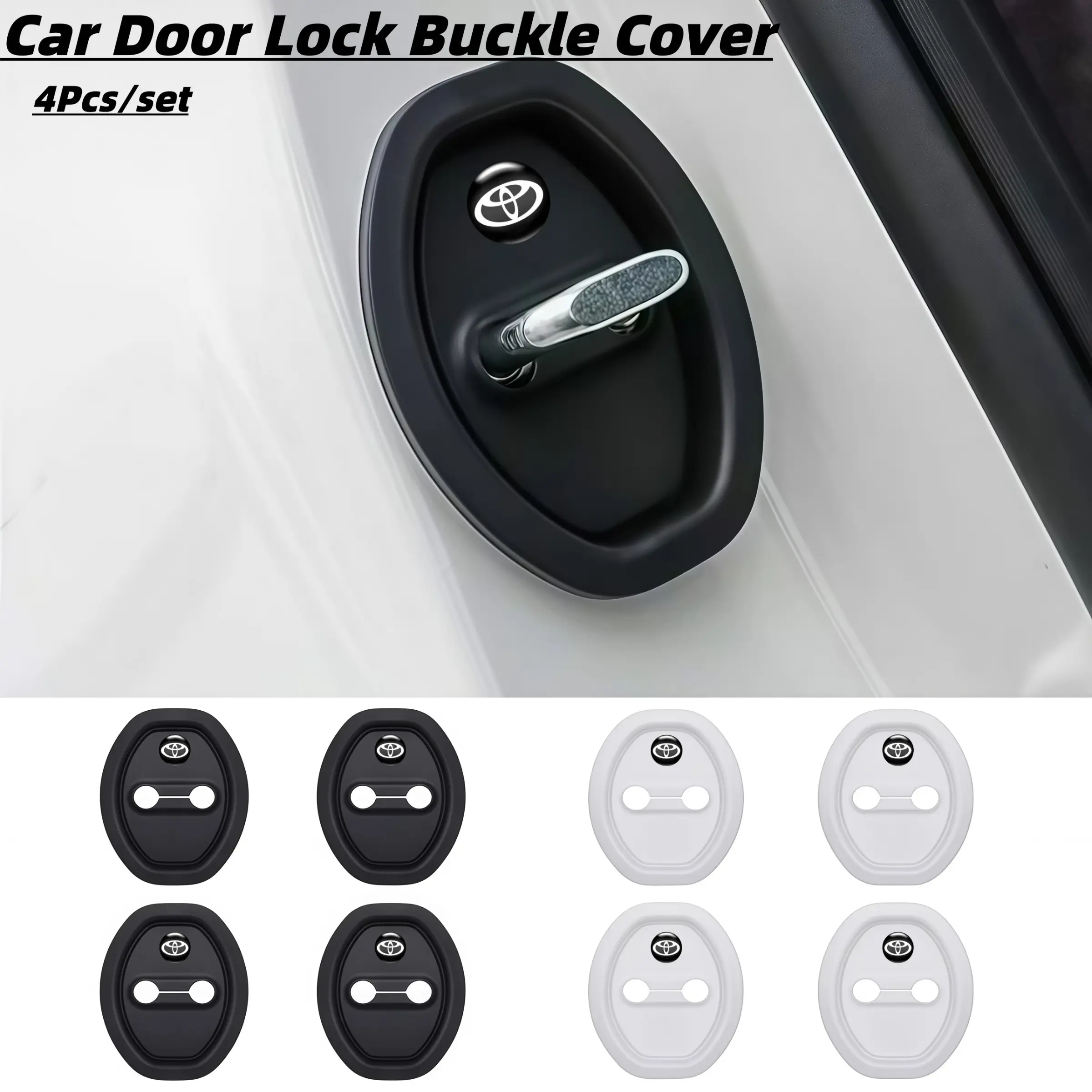 4 Pcs Car Door Lock Protection Pad, Shock Absorber Buffer Pad for Toyota Models, Automotive Accessories, Sticker for Cars, Durable and Reliable, Shock Absorption, Protective Function