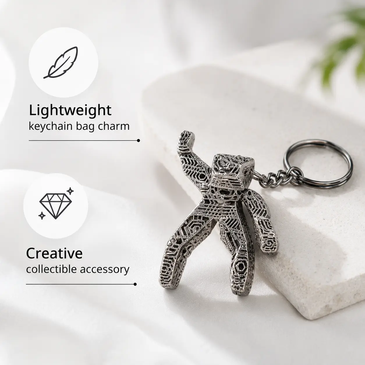 3D Printed Project Hail Mary Articulated Creature Keychain - Fashion Costume Jewelry, Creative Bag Charm, Decorative Ornament