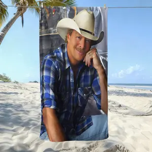 Alan Jackson inspiration beach towels are suitable for the seaside, sunset in the evening, Christmas gifts to add happiness to the family, and also fit the island vacation beach party, Design Beach Towel