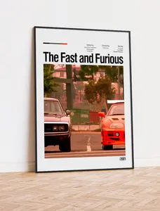 The Fast And Furious Film Poster, minimalist movie poster, personalized poster, classic movie poster