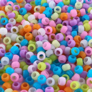 160pcs glitter silicone large hole hair beads, suitable for dirty braids, multi-color jewelry accessories, braided hair decoration, Beading Making, DIY Beading Accessories