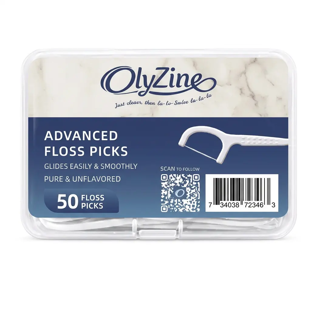 50 Count Dental Floss Picks, Unflavored Disposable Flossers With Comfortable Grip Handle, Portable Oral Care Sticks For Teeth Cleaning, Daily Dental Hygiene