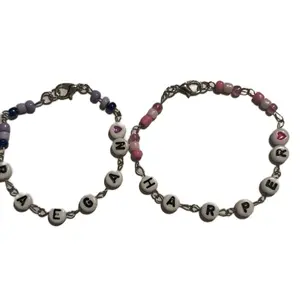 Handmade Customized Name Bracelets with Colorful Beads and Personalized Letters for Unique Jewelry Gifts