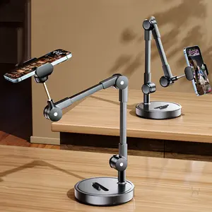 Phone Overhead Stand Rotates 720° Adjustable Height Extensible Universal Smartphone Holder for Phone and Tablet, Mobile Accessories