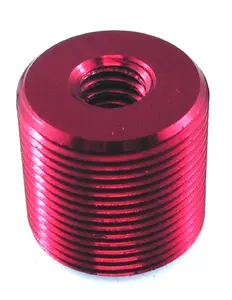 Precision Machined Aluminum Thread Adapter 5/8 Inch - 27 (male) & 1/4 Inch -20 (female) x .60 Inch