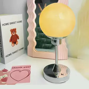 Lollipop Shaped Design Table Lamp, Rechargeable Creative Dimmable Desk Lamp, Novelty Lighting for Bedroom, Living Room, Home Decor