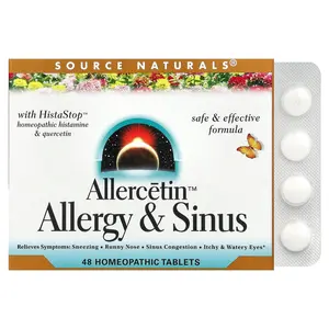 Source Naturals Allercetin™, Allergy & Sinus, 48 Homeopathic Tablets
