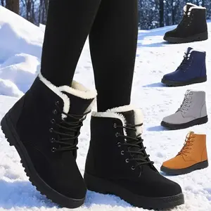 Womens Winter Snow Boots  Warm Plush Lined Ankle Boots