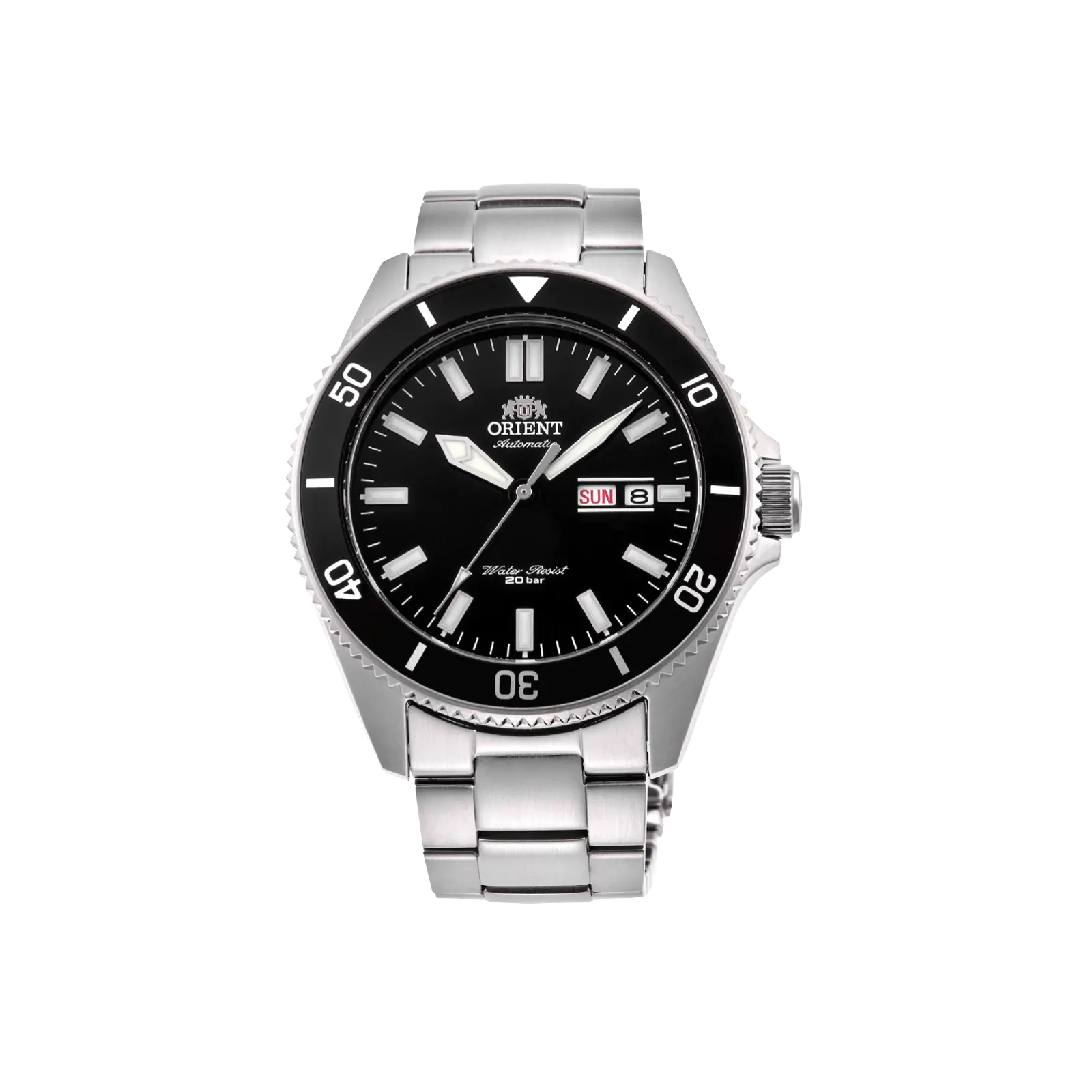 Orient Kanno Men's Automatic Diver Stainless Steel Watch, Black Dial, 200m Waterproof, Day-Date Display, Model RA-AA0008B39B, Waterproof Watches