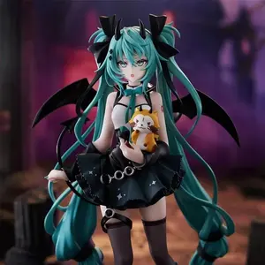 19cm Hatsune Miku Anime Little Devil Raccoon Kawaii Action Figure Pvc Doll Model Figure Toys Desktop Decoration Holiday Gift popular