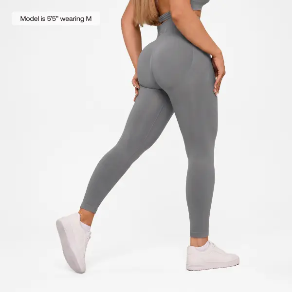 BetterMe Ultrasculpt Women's Ash Grey High-Waisted Contour Knit Nylon Spandex Fabric Butt-Lifting Compression Tummy Control Leggings Bottom - Squat-Proof, No-Roll, Smooth Breathable Athletic Fit for Gym, Yoga Training, Navy, Womenswear