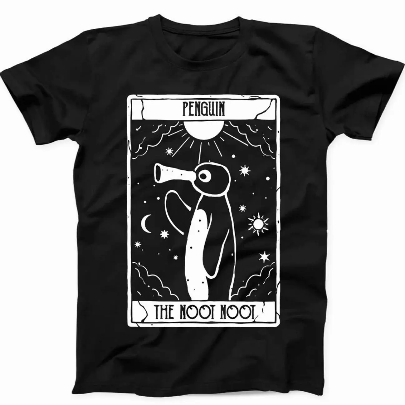Noot Noot Tarot Card Penguin Rainbow Pingu Funny Gift Tee  T Shirt 124 1