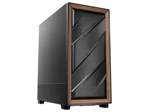 Antec Flux SE Silent PC Case, Sound-Dampening Foam Side Panels for Quiet Operation, Walnut Wood Front Panel, 5 x PWM Fans, USB Type-C, 420mm Radiator Support, Back Connect Ready, E-ATX Mid Tower Case