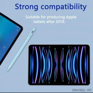 Apple iPad Capacitive Pen Stylus Low Latency Anti-Mistouch, Type-C Fast Charging, Compatible with 2018+ Models, Ideal for Students & Professionals