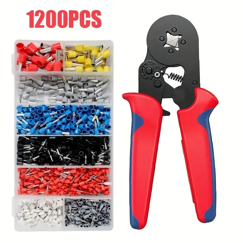 Multifunctional Crimping Tool Kit | Heavy Duty Pliers & 1200PCS Terminals | Professional Electrician Tools for Home, Car & DIY Projects, Tools And Gadgets, Mechanic Tools
