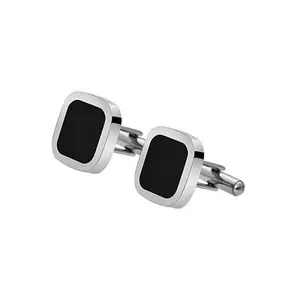 Stately Steel Men's Stainless Steel Square Cufflinks