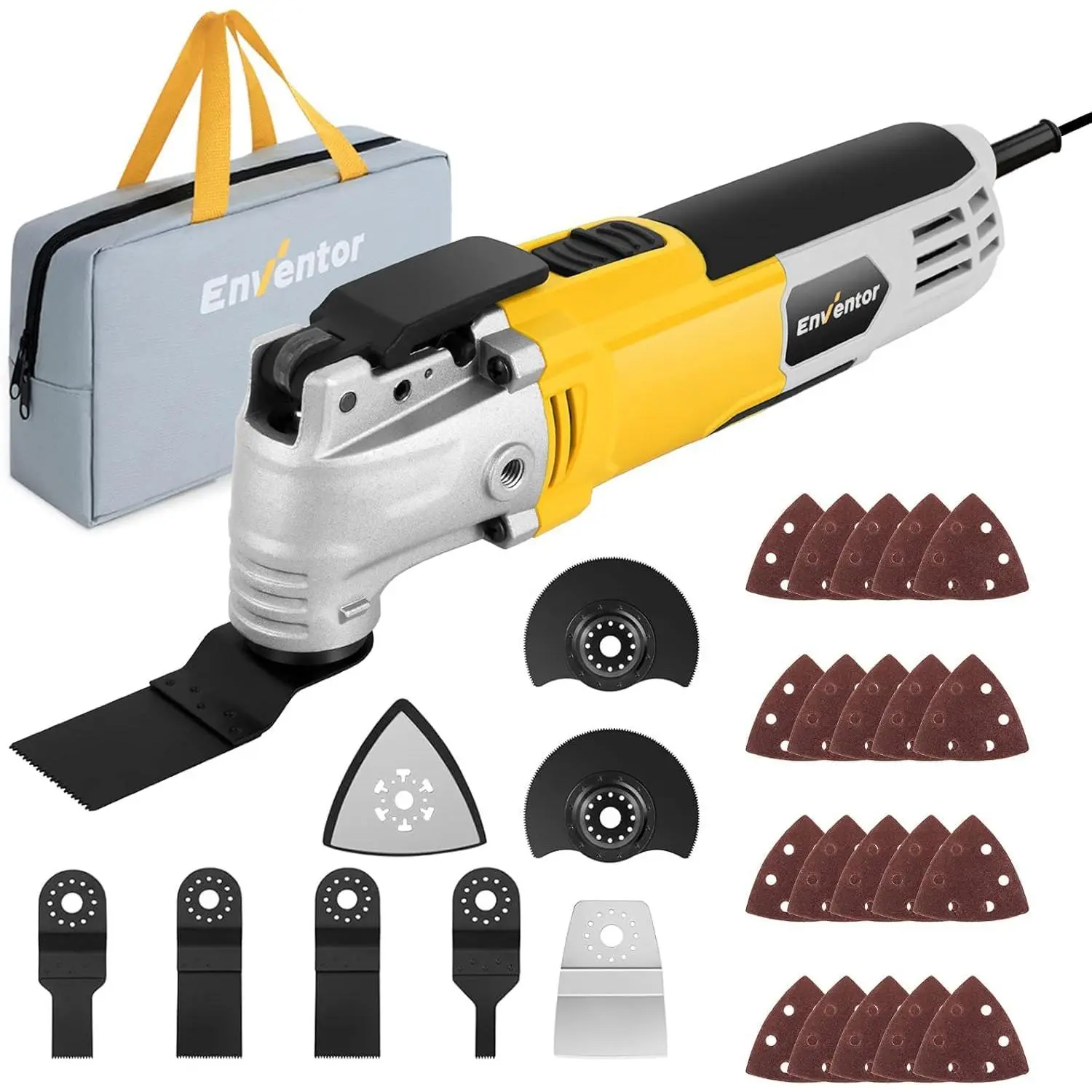 Oscillating Tool, 2.5Amp Oscillating Tool Kit Corded, 6 Variable Speeds, 3 °   Oscillating Angle Oscillating Saw with 28pcs Saw Accessories for Cutting, Scraping, Sanding