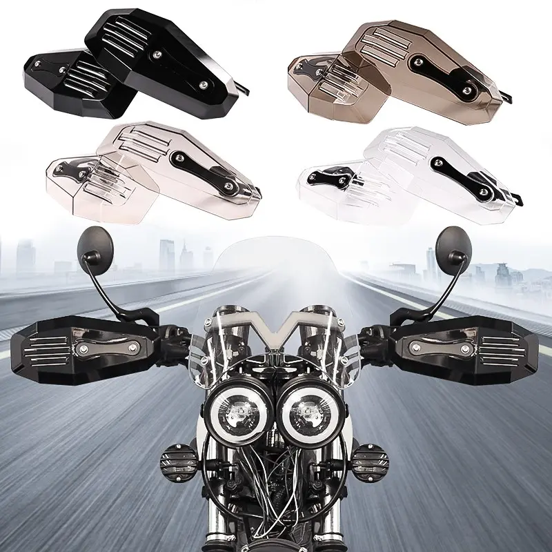 1 Pair Motorcycle Motorbike Brush Handlebar Hand Guards Replacement Retro Classic Windproof Handguard Anti-Scratch Protection For Harley Sportster XL883 XL1200 X48 Cruiser Daily Riding Road Trip