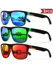 Men's Vintage Trendy Polarized Sunglasses, Retro Outdoor Sports Sunglasses, Durable PC Frame & Metal Hinge Sunglasses for Golf, Walking, Travel & Fishing, Polarized Cycling Glasses