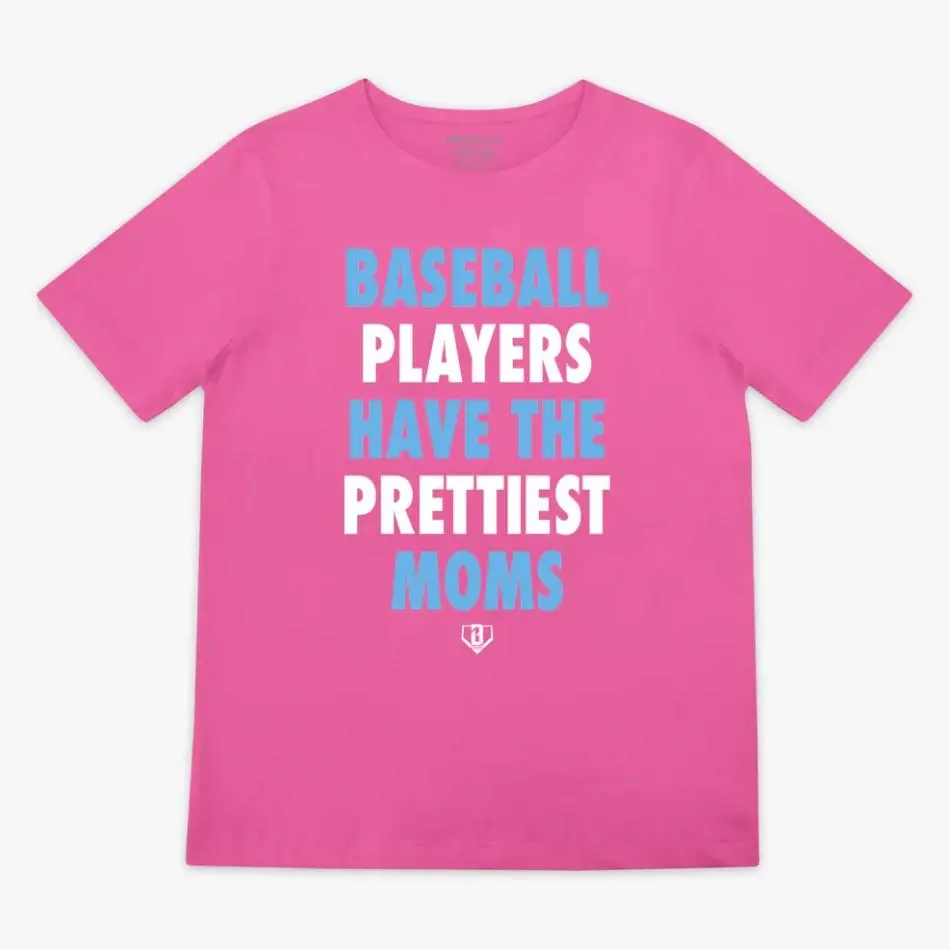 Baseball Players Have The Prettiest Moms Youth Tee, baseball lifestyl, baseball Tee, drip baseball tee, Youth Adult Gifts, Casual Wear Daily Tees