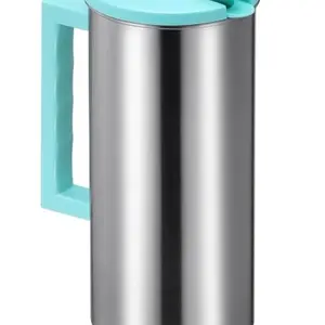 Stainless Steel Iced Tea Pitcher: Water Pitcher with Handle Large Iced Water Carafe Reusable Water Bottle Milk Jug Pitcher Juice Bottles for Coffee, Juice and Homemade Beverage