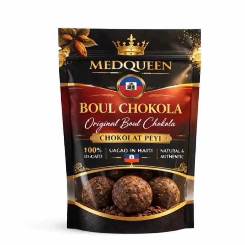 Boul Chokola Original Chocolate Balls 100% Cacao Made in Haiti Chokolat Peyi