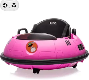 12V Baby Bumper Car with Parent Remote Control - Electric Ride on Car for Toddlers with Joystick, 360° Rotation, Flashing Lights & Music, 2 Speed Modes, Safety Belt - Ideal Gift for Boys & Girls Ages-02 Childrens Bicycle