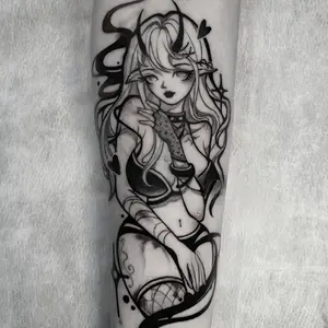 6 Large Herbal Tattoo Stickers, Containing 1 One Elf Elements and 5 One Random Patterns, Lasts for 7-15 Days, Waterproof and Anti-Friction, Realistic Effect, Suitable for People Who Don't Want Tattoo Pain, Suitable for Halloween