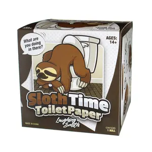 Sloth Time Funny Toilet Paper - Gag Gifts for Men, Women, Kids & Teens - Joke Novelty Toilet Roll - Prank Stuff for Adults - Sloth Themed Gifts - Birthday, Anniversary & April Fools - Laughing Smith