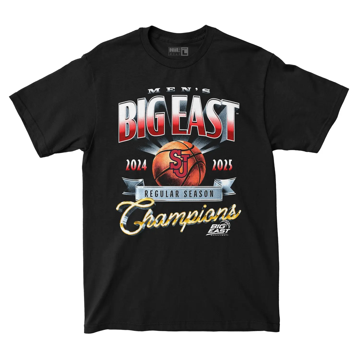 St. John's Men's Basketball 2024-25 Big East Regular Season Champions Streetwear Tee