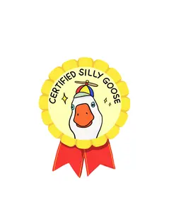 Certified Silly Goose Badge Sticker