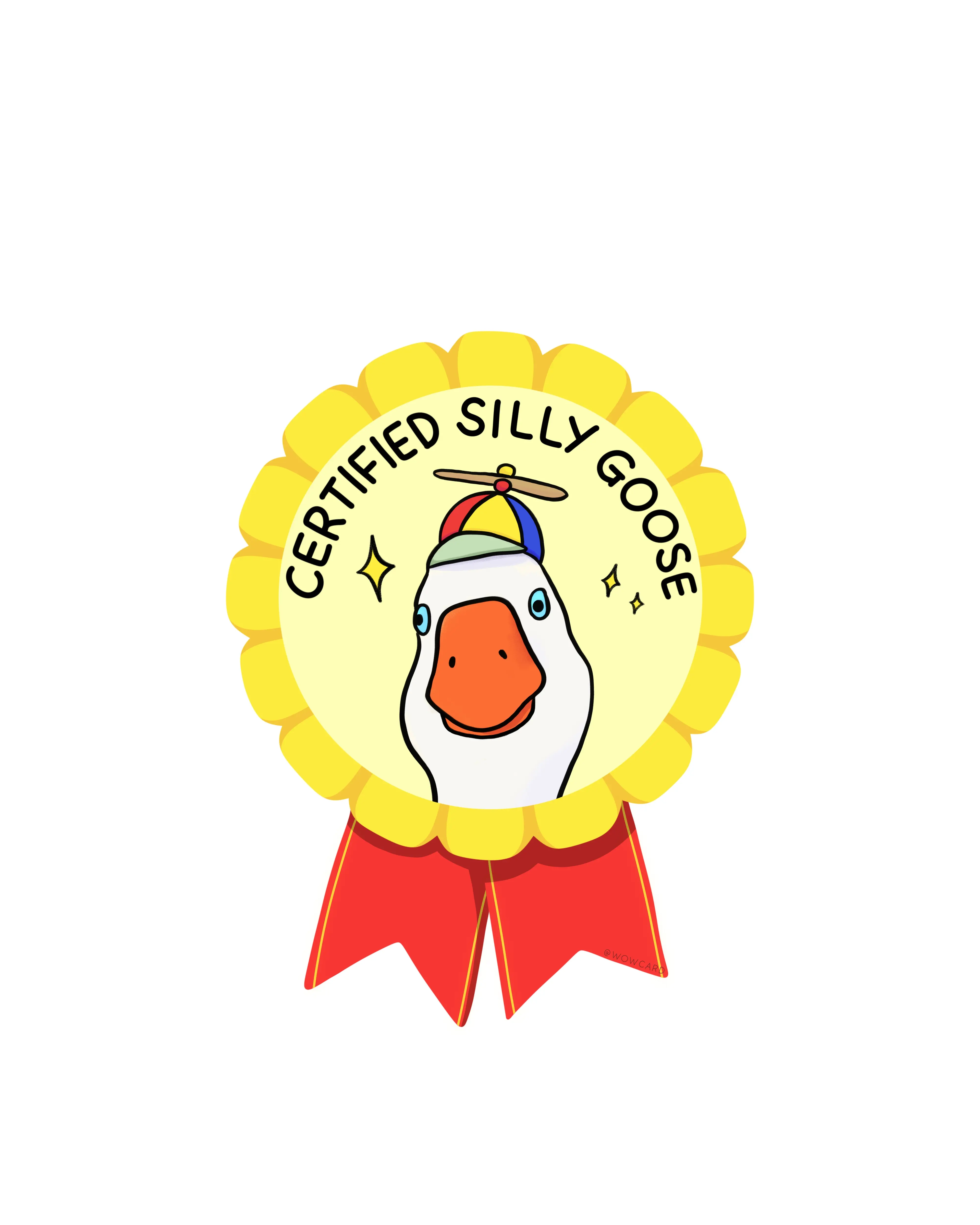 Certified Silly Goose Badge Sticker