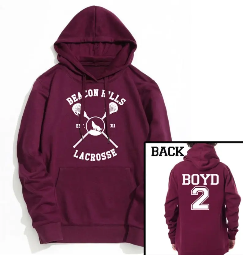 Boyd 2 Beacon Hills Lacrosse Hoodie, Teen Wolf Shirt, TV Show Merch, Fan Gift, Wolf Symbol Sweatshirt, Teen Gift, Teenager Clothing
