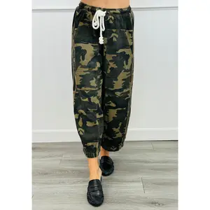 Washed Camo Side Tape Stripe Pants (Reg & Plus)