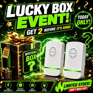 【First Choice-All Star Blind Box】The last day! Two！ Electricity Bill Terminator US-Standard Power Saver -Stabilizes Voltage, Protects Equipment - Plug In and Save Home Socket